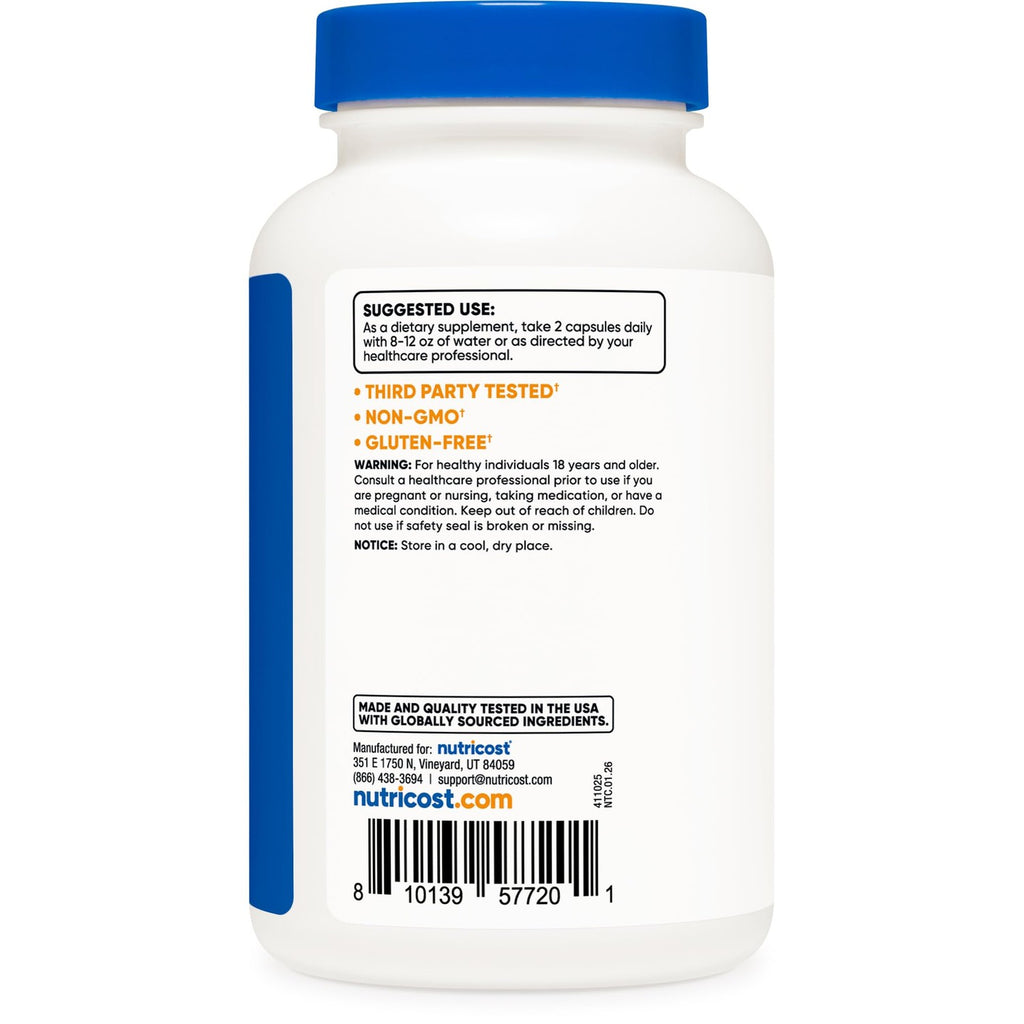Nutricost Magnesium Glycinate + Malate (250mg) 120 Caps, High Absorption