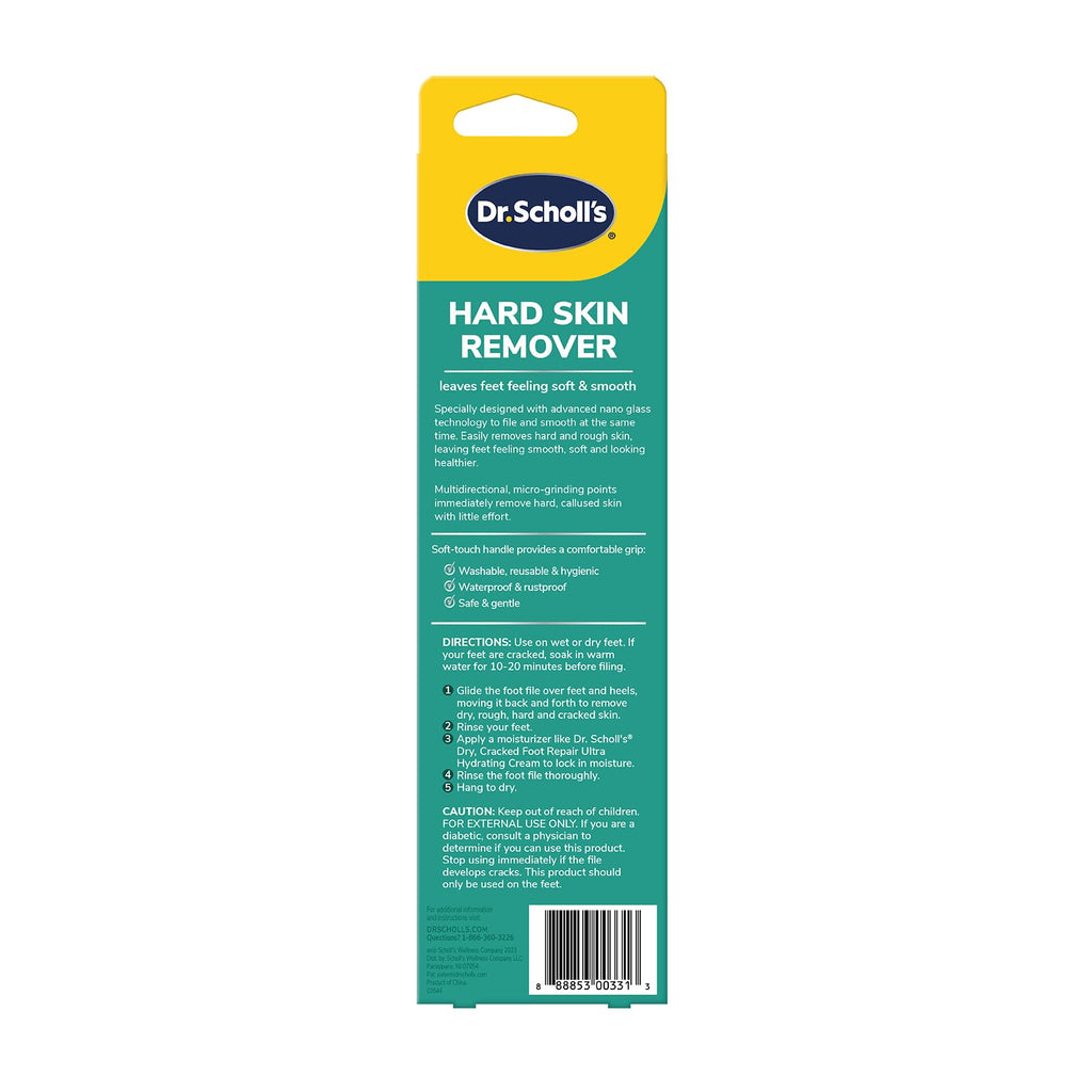 Buy now Dr. Scholl's Hard Skin Remover Nano Glass Foot File - Foot Callus Remover, Durable Foot Scrubber, Dead Skin Remover, Hygienic Pedicure Tool, Long Lasting Foot Buffer, Soft Smooth Feet at indiglob india