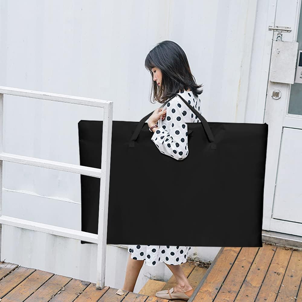 Buy now ZKOO Large Size Art Portfolio Bag, Light Weight Art Canvas Portfolio Case with Nylon Shoulder Strap, Carrying Storage Case for Artwork, Poster, Sketching, and Drawing (Compatible 24 * 36 Inch-Black) at indiglob india