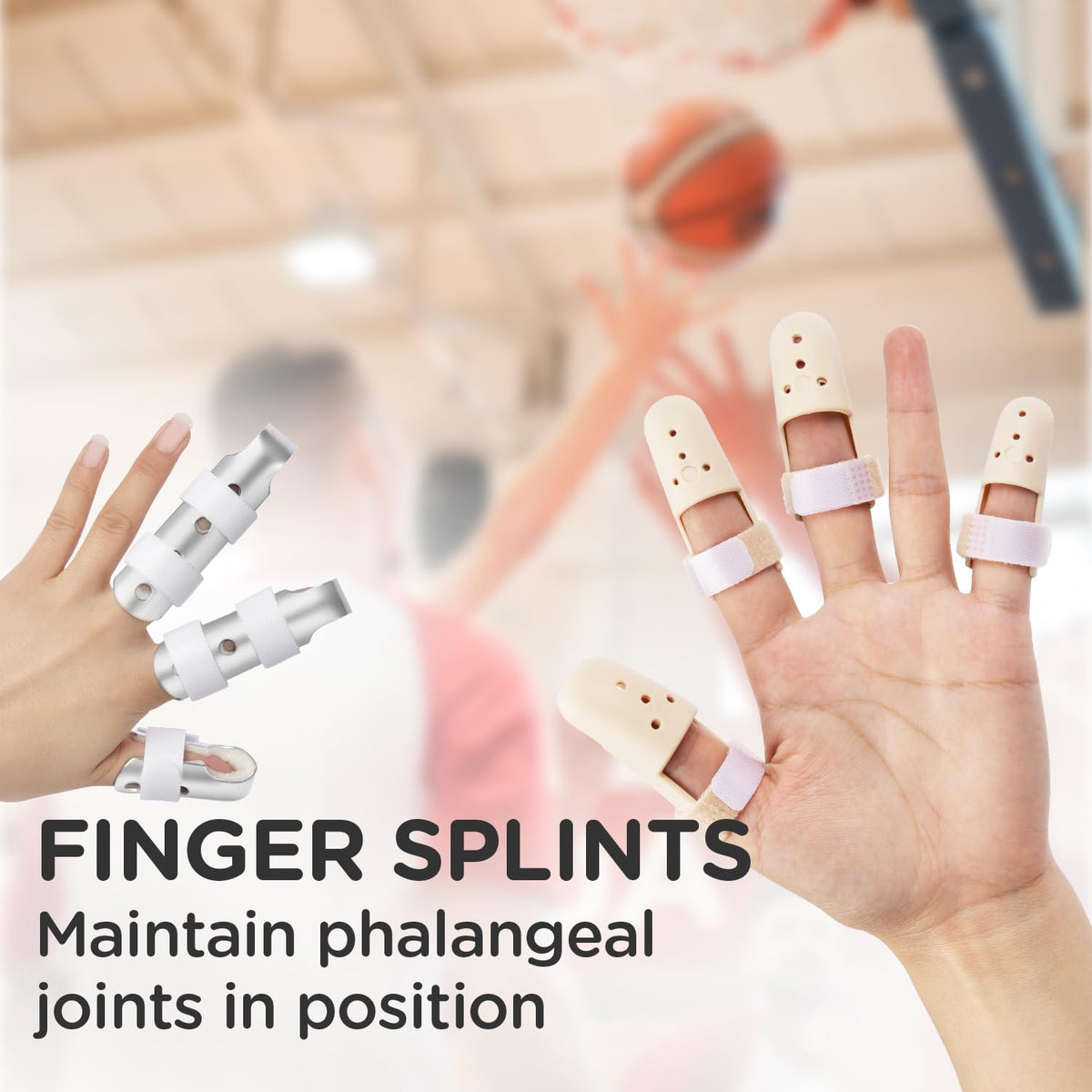 Sopito Finger Splint, 7 Pack Finger Brace for Knuckle Immobilization