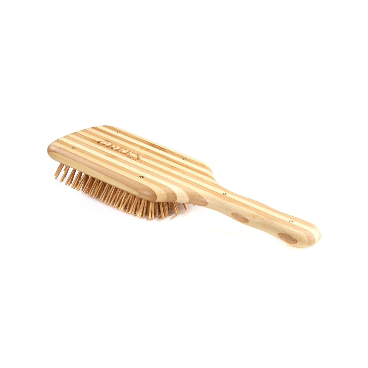 Buy now Bass Brushes | The Green Brush | Bamboo Pin + Bamboo Handle Hair Brush | Large Paddle at indiglob india