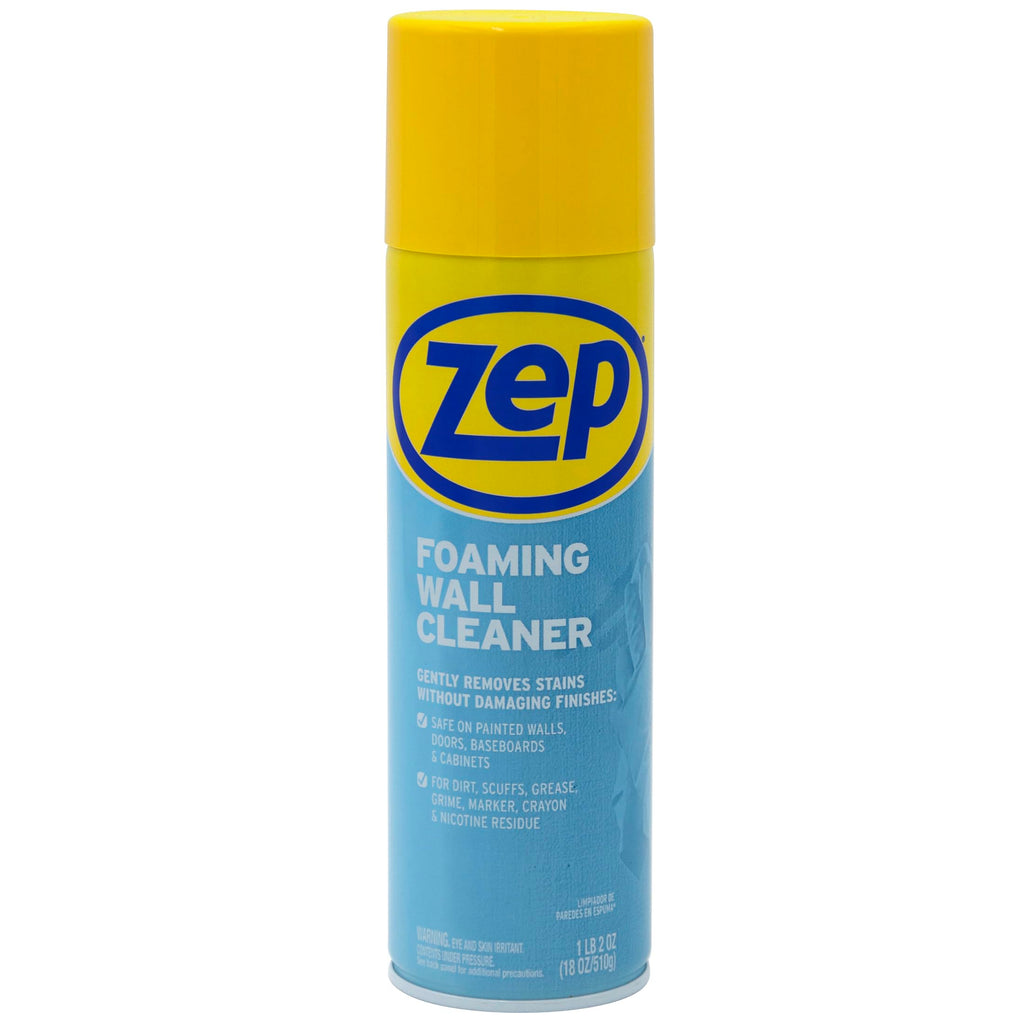 Zep Foaming Wall Cleaner - 18 oz (Pack of 4) - Removes Scuffs & Stains