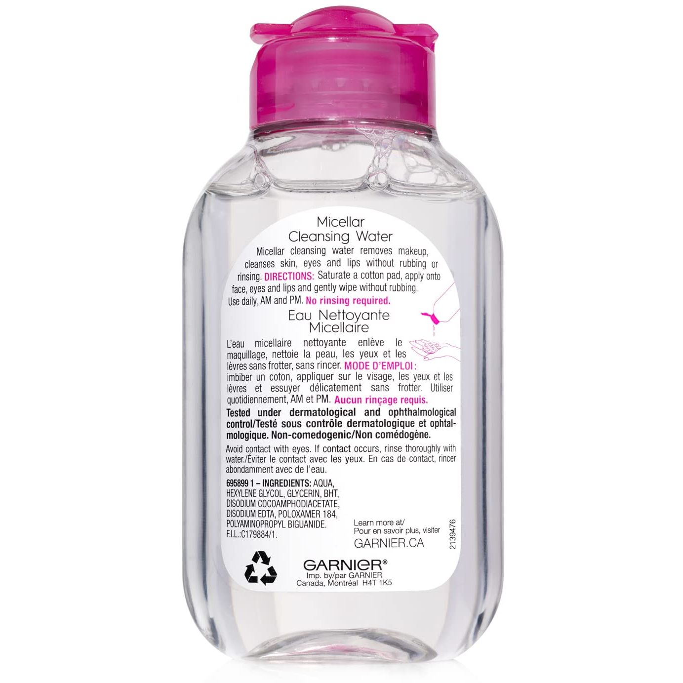 Buy now Garnier Micellar Cleansing Water, All-in-1 Makeup Remover and Facial Cleanser, For All Skin Types, 3.4 Fl Oz (100mL), 1 Count (Packaging May Vary) at indiglob india