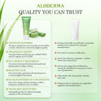 Aloderma Aloe Vera Gel Made within 12 Hours of Harvest with 99% Pure Organic Aloe Vera, Naturally Hydrating for Soothing Skincare, Moisturizing Aloe Gel for Skin, Face, Sensitive Skin - 4oz - 2ct