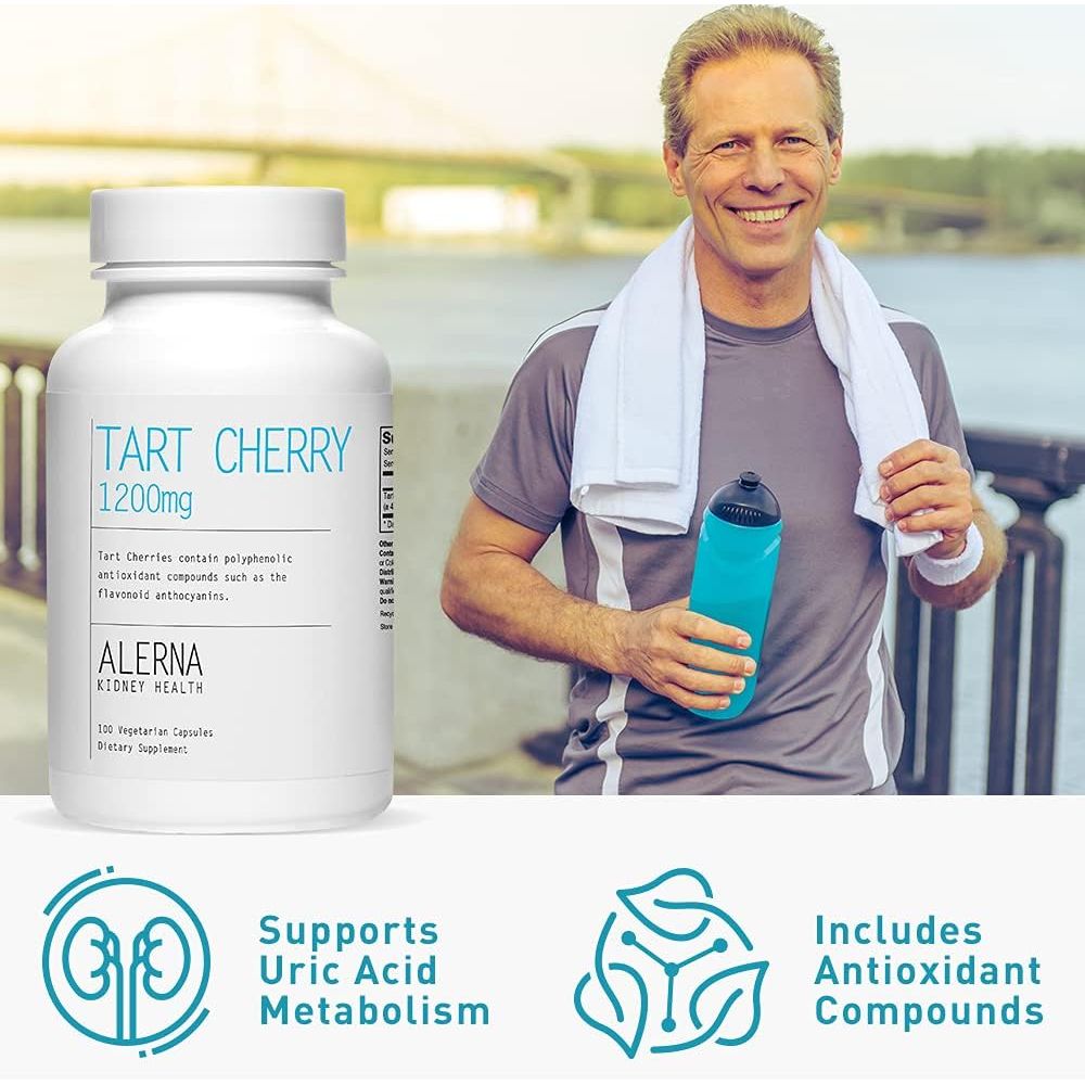 Buy now Tart Cherry Extract 1200 mg, 100 Vegetarian Capsules - (Pack of 3), Joint Health Support - Gluten Free, Non-GMO at indiglob india