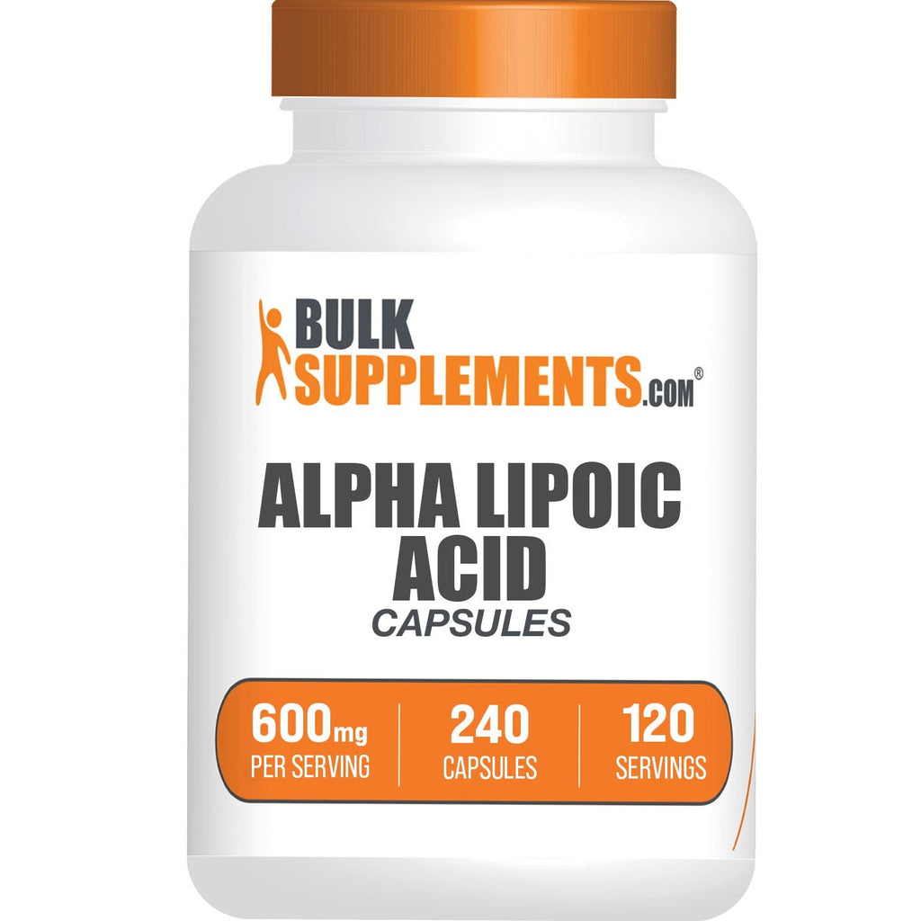 BulkSupplements.com Alpha Lipoic Acid Capsules - ALA Supplement, Alpha Lipoic Acid 600mg - Gluten Free - 240 Capsules (Pack of 1)