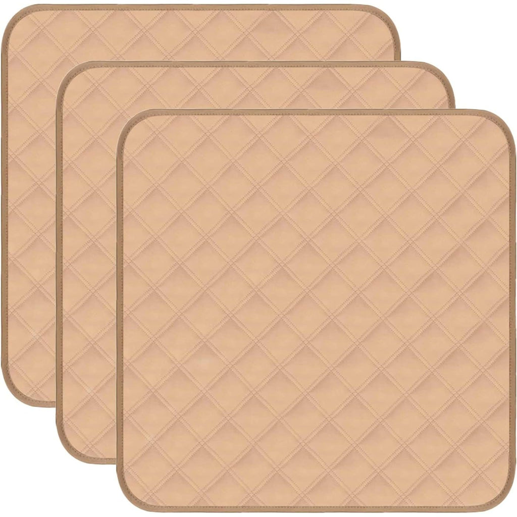 Buy now RIQINXIN Washable Incontinence Chair Pads 3pcs Waterproof Seat Protector Pads for Wheelchair Armchair Adults21x22in (Beige) at indiglob india