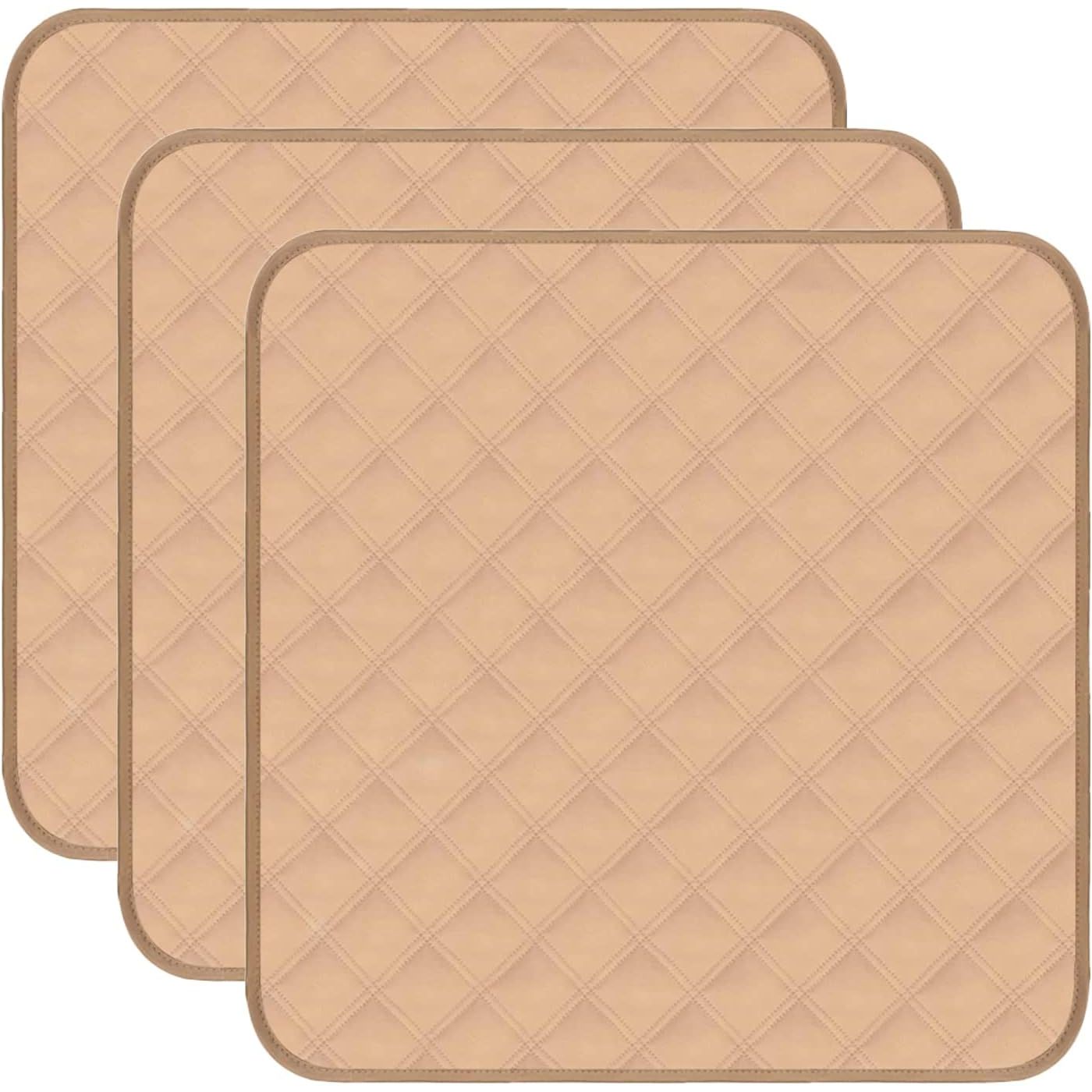 Buy now RIQINXIN Washable Incontinence Chair Pads 3pcs Waterproof Seat Protector Pads for Wheelchair Armchair Adults21x22in (Beige) Beige at indiglob india