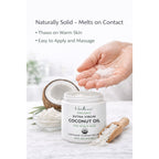 Verdana Organic Coconut Oil for Skin & Hair, Extra Virgin Unrefined Cold Pressed, Rich Moisturizer for Dry Skin & Body, USDA Organic, 16 fl oz Jar