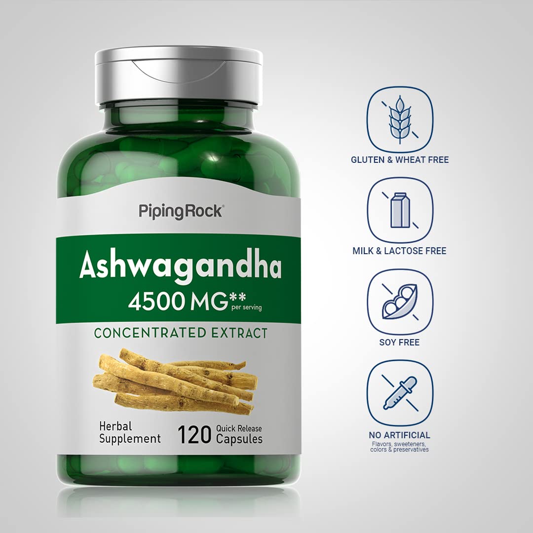 Piping Rock Ashwagandha Supplement | 120 Capsules