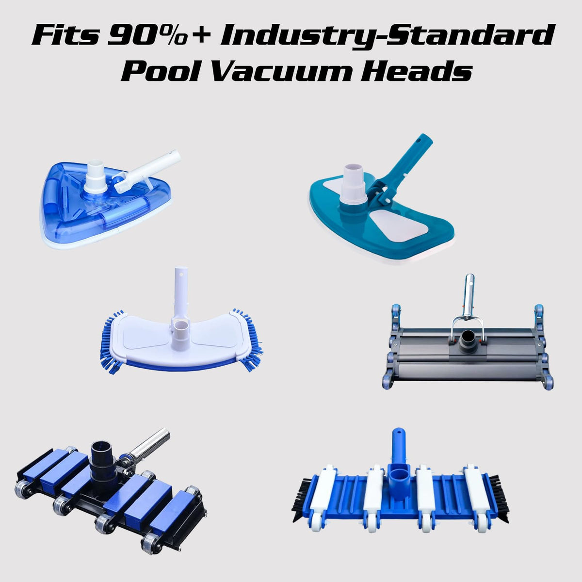5Pcs Pool Pole Clips - 304 Stainless Steel Double Locking Clips