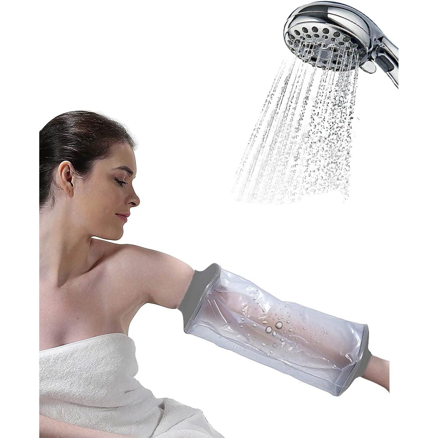 Buy now PICC Line Shower Cover, PICC Line Covers for Upper Arm, Reusable Waterproof Arm Cast Sleeve for Shower, IV Protector for Bath(Weight < 185lbs) Large Weight > 185 Pound at indiglob india