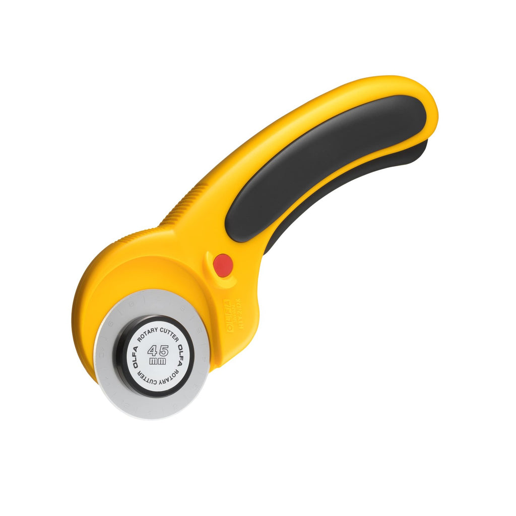 OLFA 45mm Ergonomic Squeeze-Handle Rotary Cutter (RTY-2/DX) - Auto-Retract