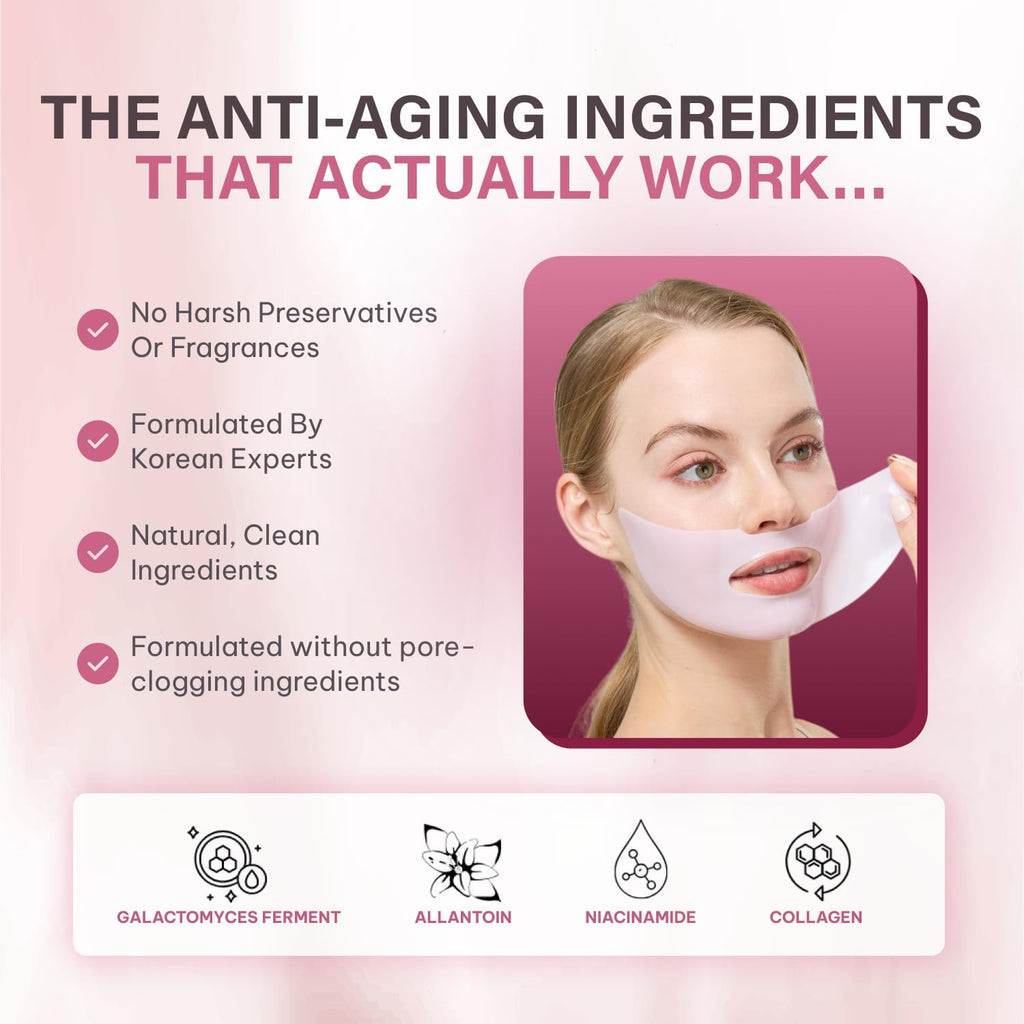 Bio-Collagen Face Mask Overnight – Hydrating Korean Sheet Mask – Niacinamide & Low Molecular Collagen – Firming & Smoothing Skincare for All Skin Types – 4 Masks