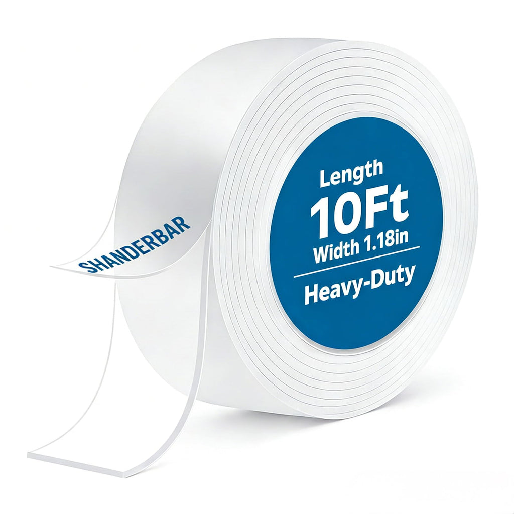Nano Tape Double Sided Heavy Duty - 9.8FT No Residue, Washable, Traceless