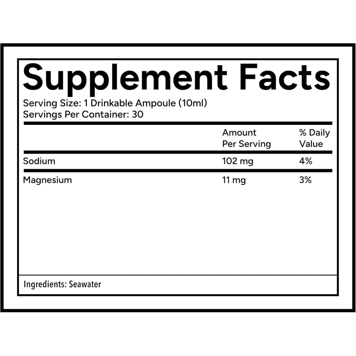 Original Quinton Hypertonic, 30 Drinkable Ampoules