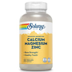 SOLARAY Calcium Magnesium Zinc, 275 VegCaps | Bone, Muscle, Heart & Immune Support, Calcium, Magnesium & Zinc Complex, 68 Servings, Vegan, Lab Verified