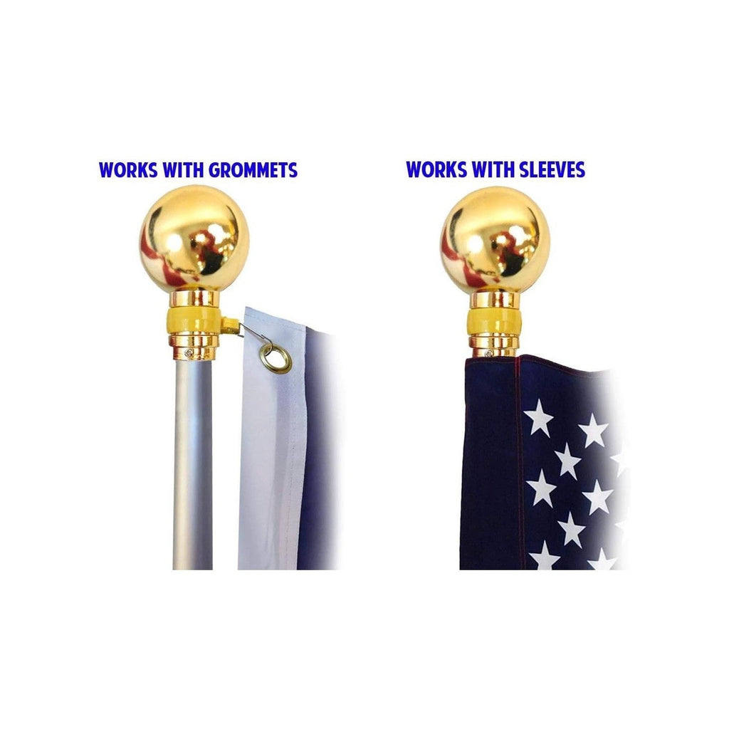 Buy now FlagsImp 8 Foot Aluminum Silver Pole with (Ball) at indiglob india