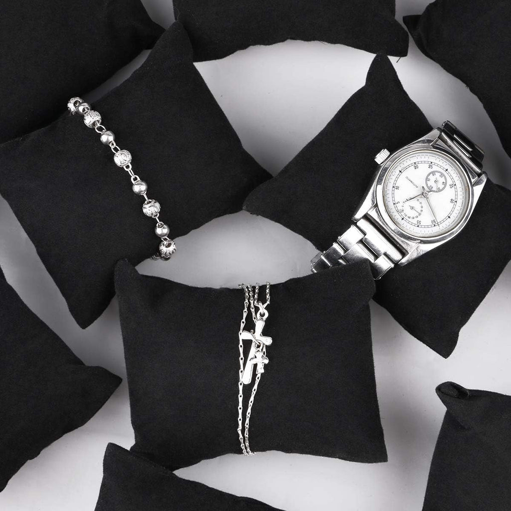 Buy now Watch Pillow, Velvet Watch Pillows for Box Bracelet Watch Pillow 20 Packs, Small Black Velvet Pillow 3.34'' x 2.95'', Jewelry Display Pillow Bracelet Bangle Cushions for Gift Box at indiglob india
