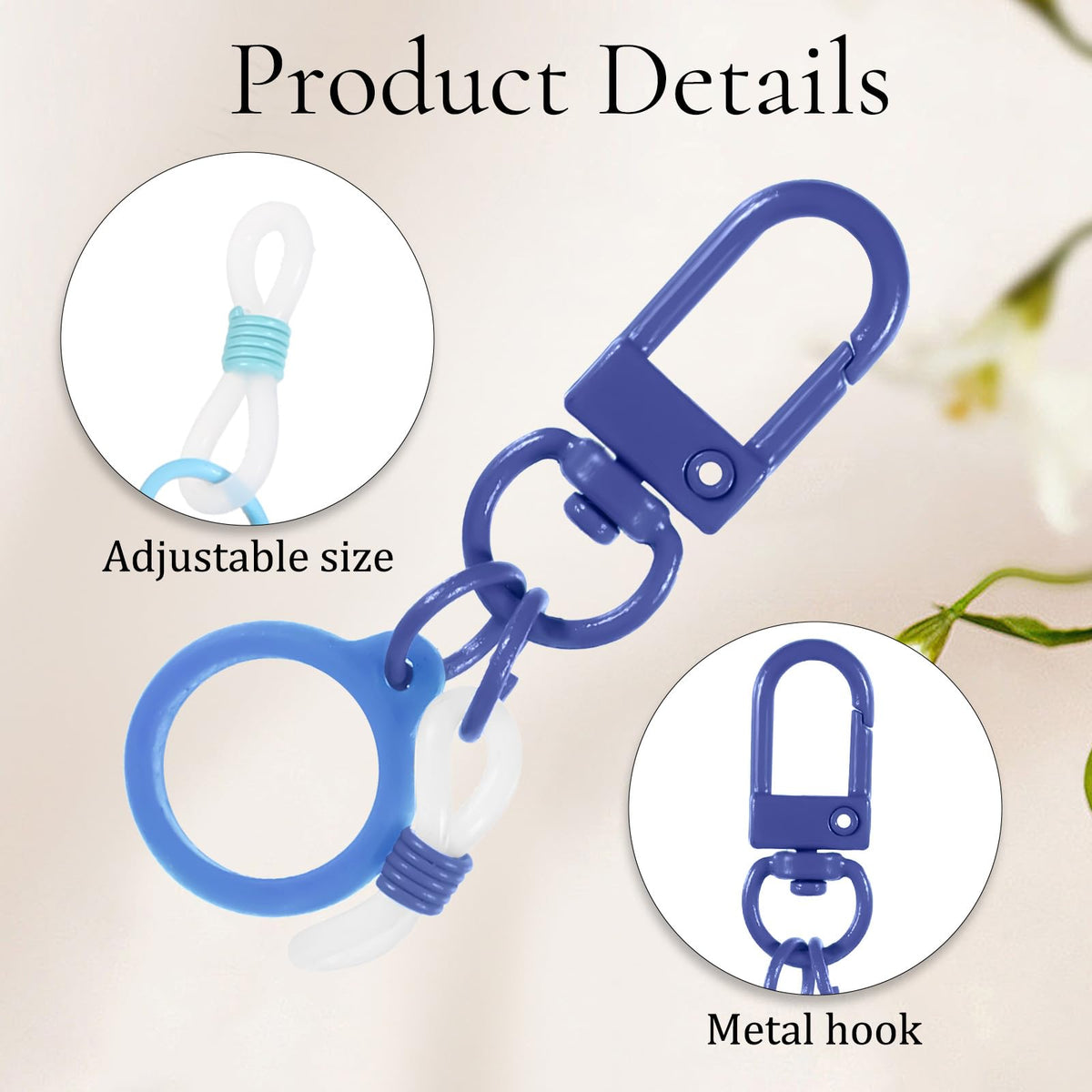 Mini Coloured Pen Clips, 10Pcs Nurse Badge Reel Accessory with Lobster Clasp, Retractable Holder for Nurses, Pen Converter, Silicone Pens Holder for Lanyard, Nurse, Teachers, Office