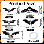 12PCS Halloween Hanging Glowing Bats Decorations for Outdoor Yard Indoor