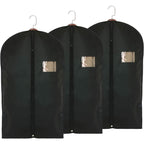 Buy now Garment Storage Bags Suit Bag - Travel 39.4 Inch Coat Covers Protector with Clear Window and ID Card Holder for Dress, Jacket, Uniform - Black, Set of 3 Default at indiglob india