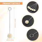 100 Packs Wool Daubers Ball Brush Leather Dye Tool with Metal Handle for DIY Crafts Projects