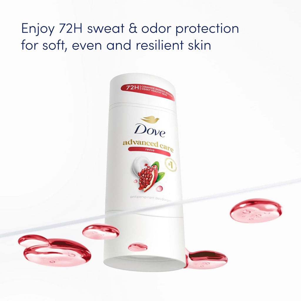 Dove Advanced Care Antiperspirant Stick Revive Pomegrante 2PK 2.6 oz | Advanced Care 72 hour sweat and odor protection for Women