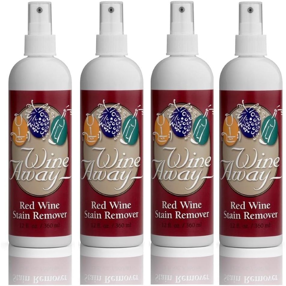Buy now Wine Away Red Wine Stain Remover - Perfect Fabric Upholstery and Carpet Cleaner Spray Solution - Removes Wine Spots - Spray and Wash Laundry to Vanish Stain - Wine Out - 12 Ounce, 2 Pack 12 Fl Oz (Pack of 4) at indiglob india