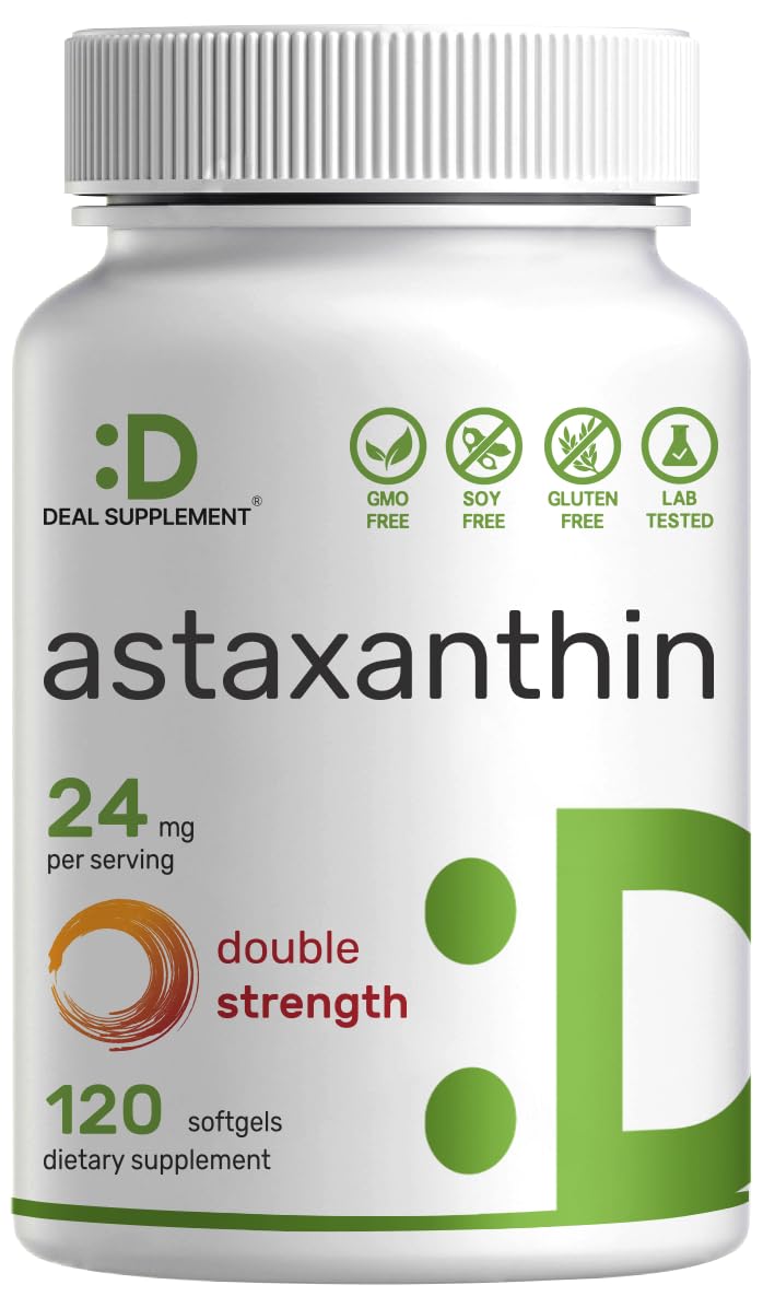 DEAL SUPPLEMENT Astaxanthin 24mg Per Serving, 120 Softgels
