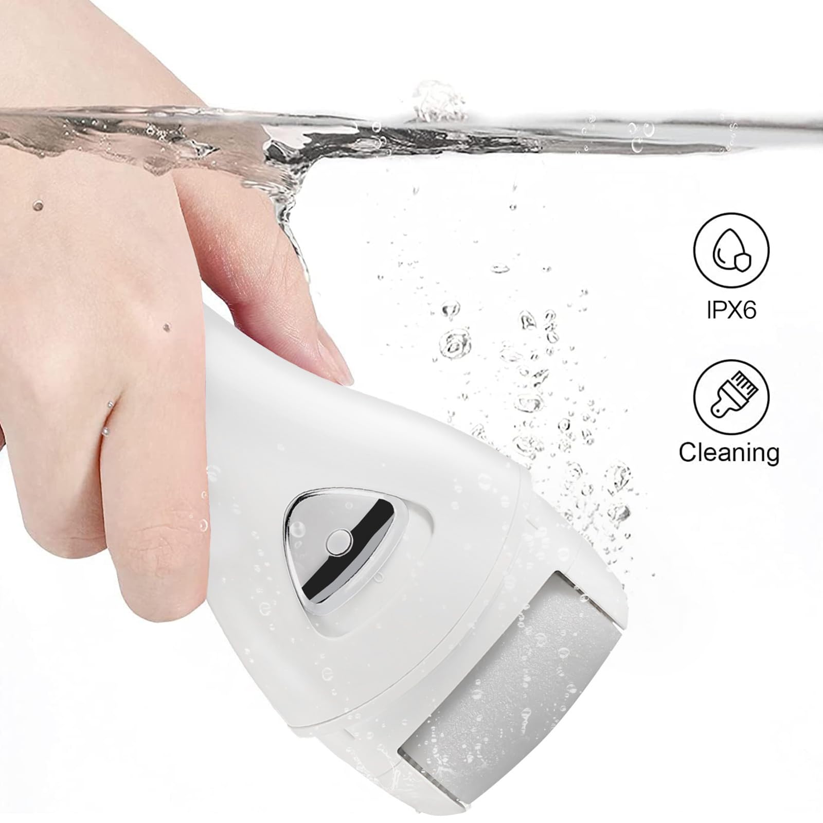 Electric Foot Callus Remover, Rechargeable Foot File for Dead Skin Care | Portable Electronic Pedicure Kit, Waterproof Hard Skin Scraper Tool with 3 Roller Heads for Cracked Heels & Home Spa