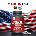 Organic Apple Cider Vinegar with The Mother – 1200mg Capsules for Optimal Wellness, Gluten-Free, Non-GMO, 120 Veggie Capsules – Zealthy Life