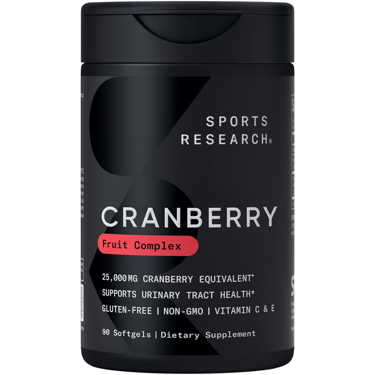 Sports Research® Cranberry Fruit Complex 500mg, 90 Softgels