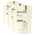Aveeno Daily Moisturizing Body Wash Refill Pouch, 36 fl. oz | For Sensitive Skin, Light Fragrance, Formulated with Prebiotic Oat, Gently Cleanses, Nourishes Dry Skin