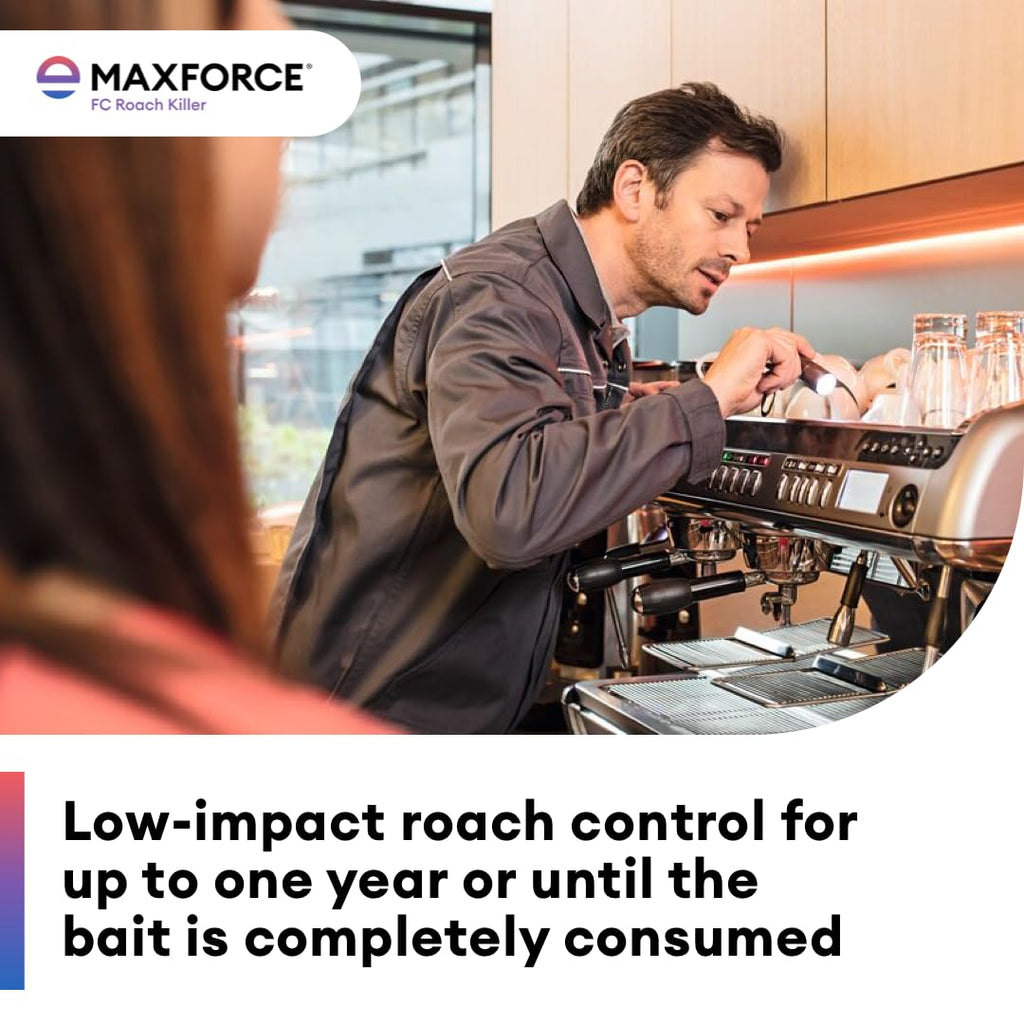 Maxforce FC Select Roach Gel Bait 4 x 30 gram reservoirs | Convenient Cockroach Bait Gel Syringe | Indoor Crack and Crevice Control