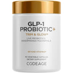 Codeage GLP-1 Probiotic+, Akkermansia, 500M AFU, Prebiotic, 90 Capsules