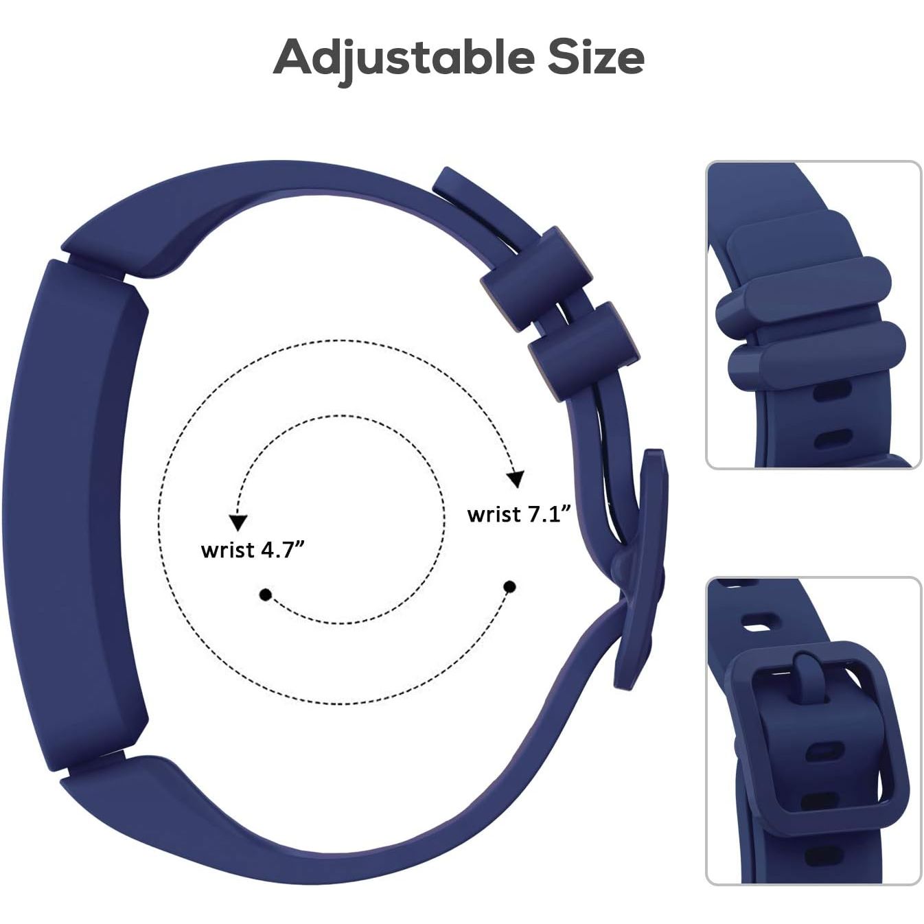 Buy now 6-Pack Bands Compatible with Fitbit Ace 2 Replacement Strap for Kids (Black, Night Sky, Neon Yellow, Gray, Green, Teal) at indiglob india