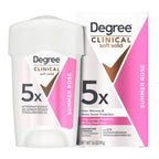 Degree Clinical Antiperspirant Deodorant Soft Solid, Shower Clean, 1.7 oz | For stress sweat, Helps keep you dry & confident, With 96H protection, soft solid