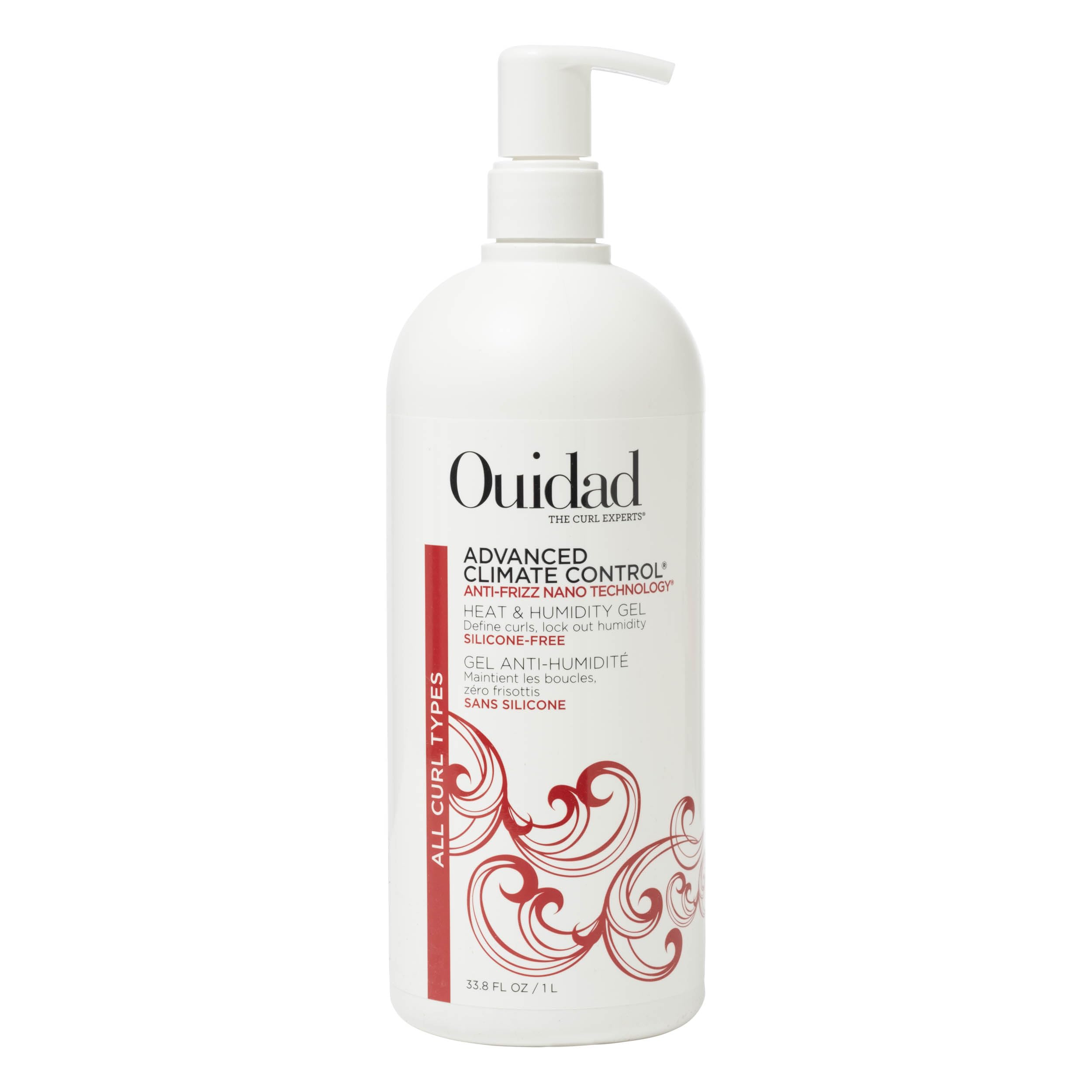Ouidad Advanced Climate Control Heat & Humidity Curl Gel, Long-Lasting Hold | Moisturizing, Anti-Frizz Nano Technology, Locks Out Humidity, Crunch-Free Styling Gel for Curly Hair, For All Curl Types