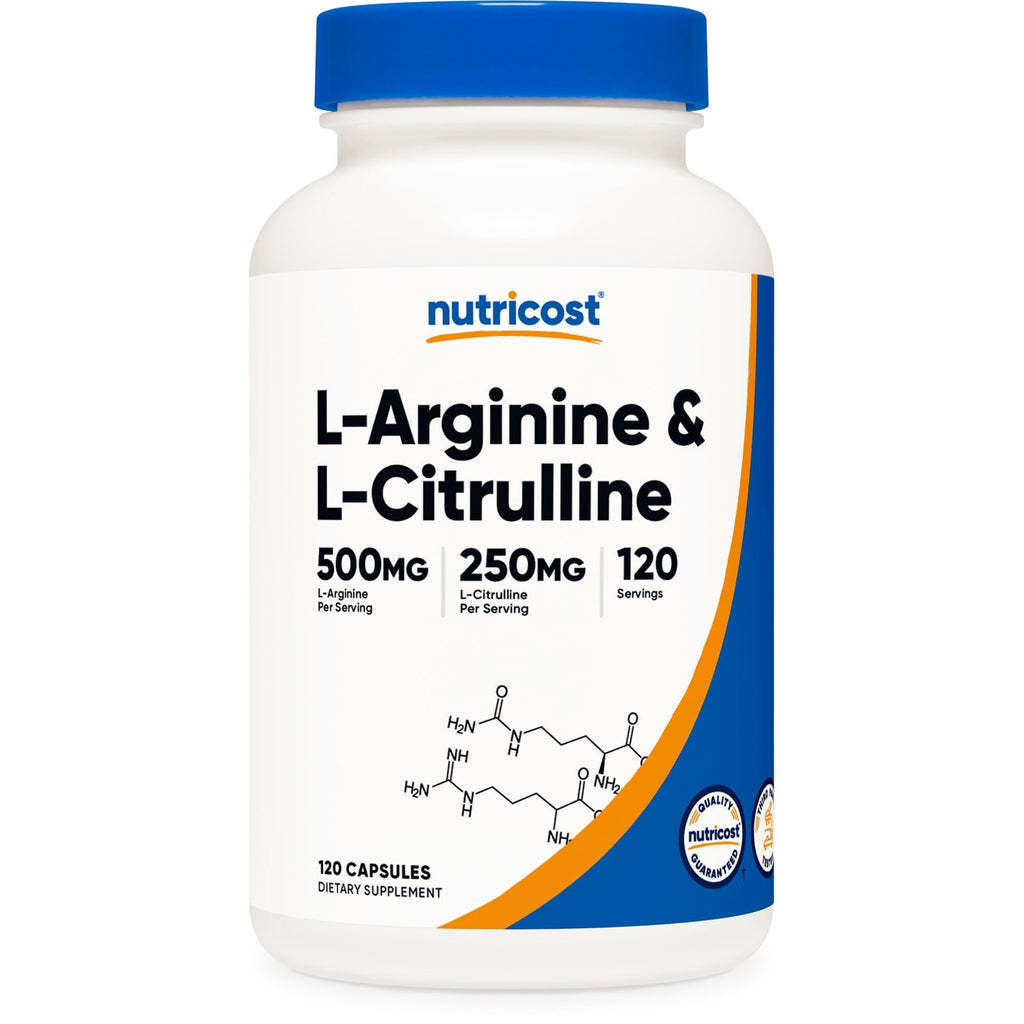 Nutricost L-Arginine L-Citrulline Complex 750mg, 240 Capsules - Non-GMO