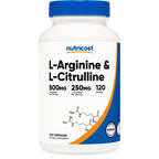 Nutricost L-Arginine L-Citrulline Complex 750mg, 240 Capsules - Non-GMO