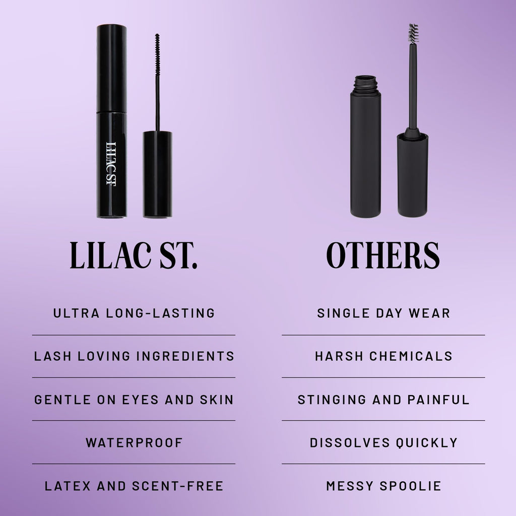 Lilac St Eternal Bond Lash Cluster Glue, Waterproof Brush Tip, Black | Quick-Drying Lash Adhesive for Eyelash Clusters with Long-Lasting Flexible Hold, Easy Removal & Comfortable Wear