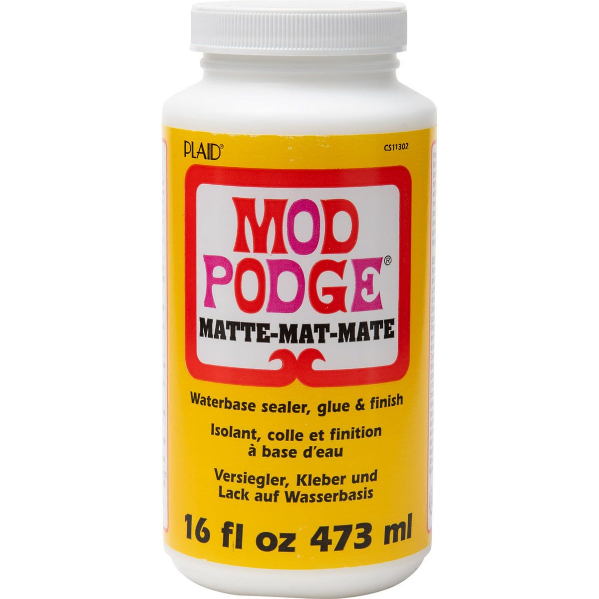 Mod Podge Waterbase Sealer, Glue and Finish (16-Ounce), CS11302 Matte Finish, 1 Pack