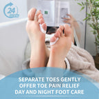 Two Hole Gel Small Toe Separator, 12 Pack Little Toe Spacer for Overlapping Toe, Calluses, Blister, Relieve Foot Pain, Pinky Toe Corrector for Little Toe Bunion Pain