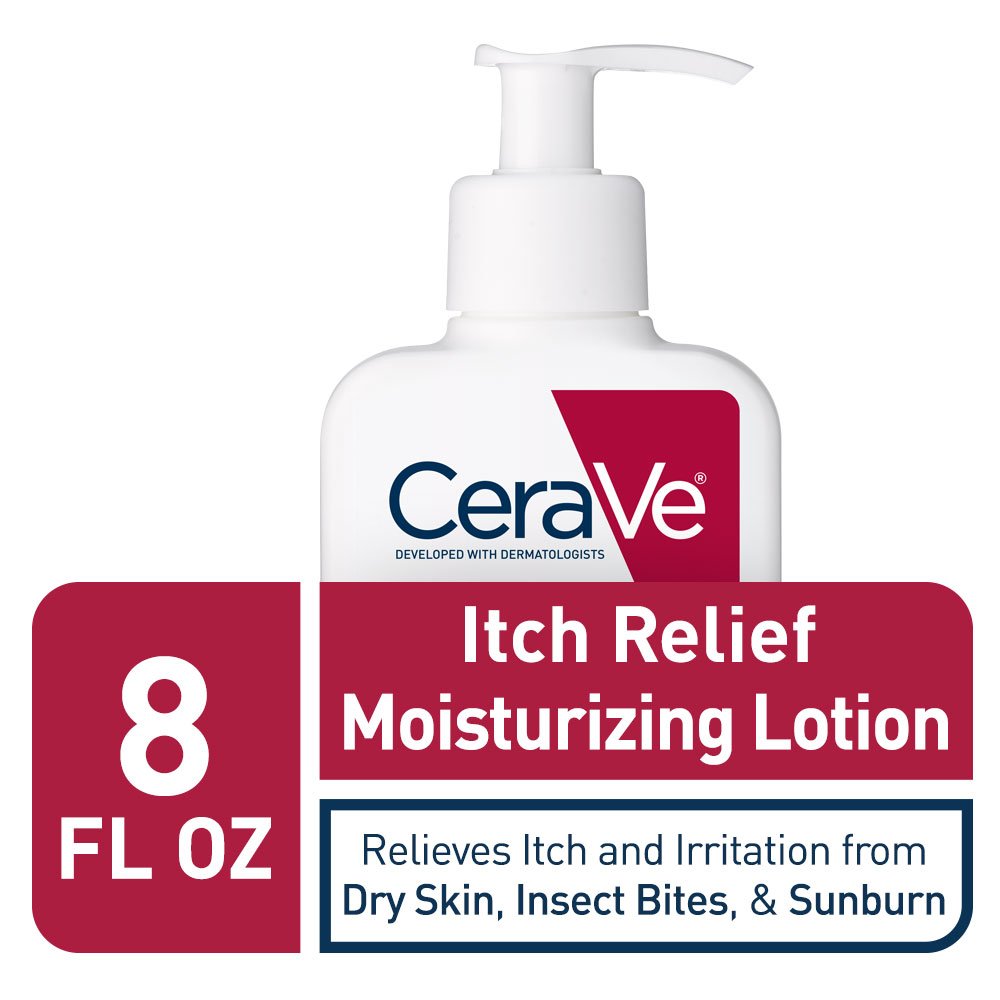 CeraVe Anti Itch Lotion, Hyaluronic Acid Body Moisturizer for Dry Skin,16oz | Fast-Acting Skin Care Formula with Niacinamide Acts As A Soothing Anti Itch Cream For Sunburn and Bug Bite Relief