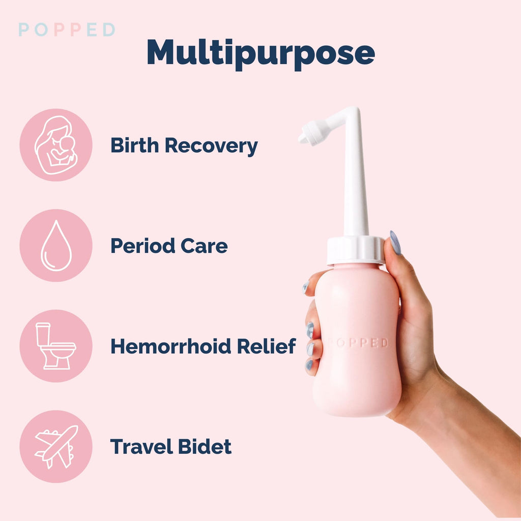 Popped Upside Down Peri Bottle for Postpartum Care, FSA HSA Eligible, 10 oz