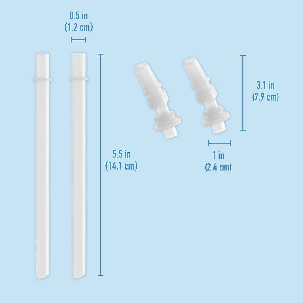 Bentgo® Kids Water Bottle Replacement Straws - 2-Pack of Reusable, Leak-Proof, BPA-Free, Safe-Sip Straws & Valves for Bentgo Water Bottles (BGKDWB, BGKDSTBL)