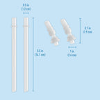 Bentgo® Kids Water Bottle Replacement Straws - 2-Pack of Reusable, Leak-Proof, BPA-Free, Safe-Sip Straws & Valves for Bentgo Water Bottles (BGKDWB, BGKDSTBL)
