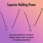 Goody Styling Essentials Bobby Pins, Black, 2 Inches, 60 Count (Pack of 1)