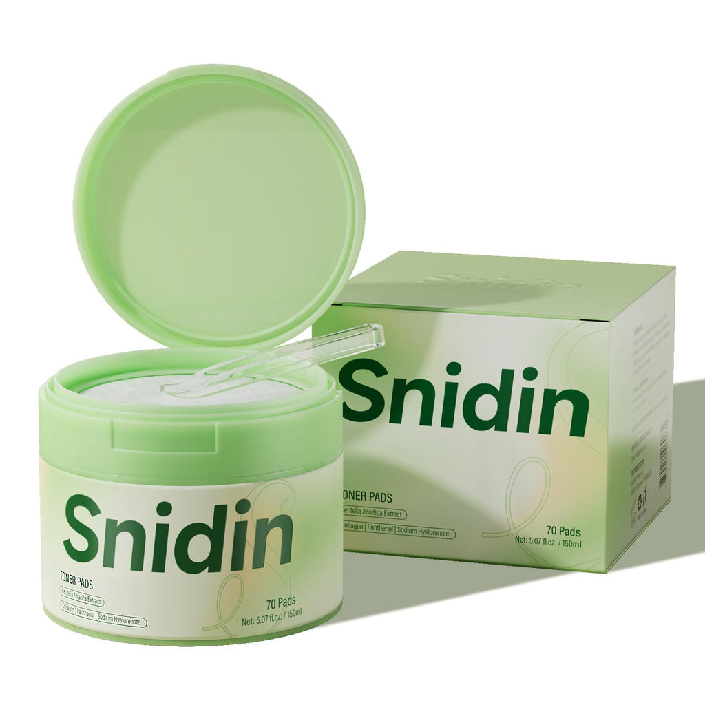 Toner Pads - with Centella Asiatica Extract and Collagen, Improves Uneven Skin Tone & Deep Hydration, Targets Dark Spots and Dull Skin, Ideal for All Skin Types - 70 Pads
